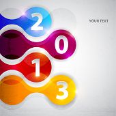stock photo of holidays  - Happy new year 2013 - JPG 