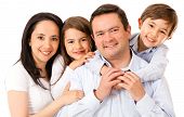 stock photo of boy  - Beautiful happy family  - JPG 