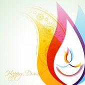 picture of religion  - beautiful creative vector colorful happy diwali background - JPG 