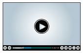 stock photo of internet  - Web or Internet based Video Player for playing movies - JPG 