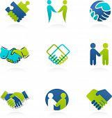 foto of handshake  - collection of handshake icons and elements - JPG 