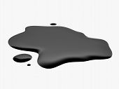foto of leak  - puddle of oil isolated on a white background - JPG 