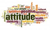foto of health  - Attitude concept in word tag cloud on white background - JPG 