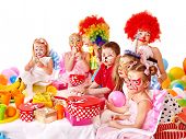 foto of children  - Children happy birthday party  - JPG 