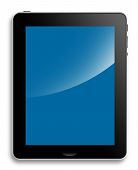 image of technology concept  - Tablet Computer or pad with a shadow - JPG 