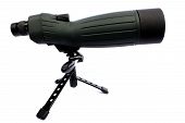 picture of zoom  - Isolated green and black spotting scope able to zoom in 60X - JPG 