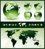 stock photo of globe  - Globes with World Map - JPG 