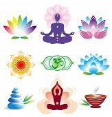 stock photo of religion  - Oriental icons set - JPG 