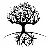 pic of humanoid  - silhouette of a tree created from humanoid shapes - JPG 