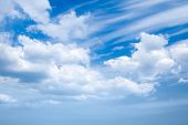 foto of conglomerate  - White clouds on blue sky - JPG 