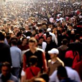 image of people  - an image of people walking in rush hour - JPG 