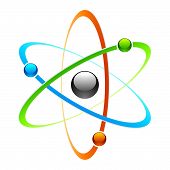 image of science  - Vector illustration of an atom symbol  - JPG 