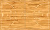 pic of sports  - Realistic wooden basketball court - JPG 