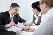 picture of meeting  - Senior couple meeting with agent or advisor - JPG 
