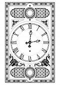 pic of tick tock  - elegant victorian clock face and hands with decorative elements - JPG 