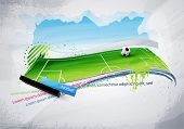 image of competition  - football field painted with graffiti on the wall - JPG 
