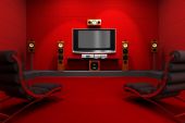 picture of home  - A contemporary home theater room - JPG 