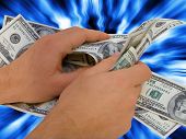 stock photo of money  - money money money money money money money money over cyber background - JPG 
