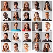 image of people  - Composition of smiling people - JPG 