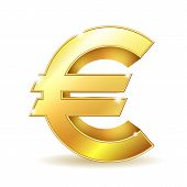 pic of currency  - Gold sign euro currency - JPG 