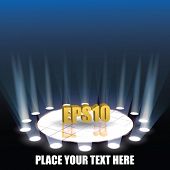 stock photo of spotlight  - Vector Stage with spotlights - JPG 