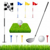 stock photo of golf  - Golf icon set - JPG 