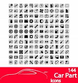 picture of illustration  - Car part icons set - JPG 