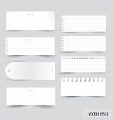 image of newspaper  - Collection of various white note papers - JPG 