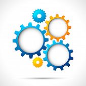 stock photo of illustration  - illustration of abstract web design with copy space in cog wheel - JPG 