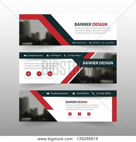 red black triangle corporate business banner template banner layout template