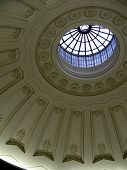 stock photo of wall street  - dome of the federal hall on Wall Street in New York - JPG 