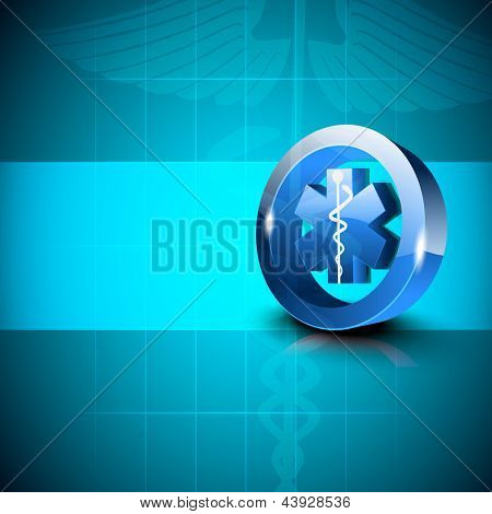 Picture or Photo of Abstract medical background with caduceus medical symbol. EPS 10.