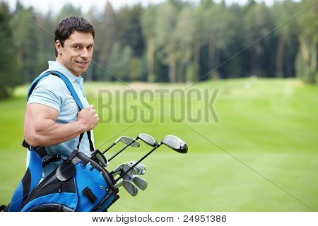 Picture or Photo of The man on the golf course