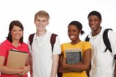 stock photo of multicultural  - Multicultural College students - JPG 