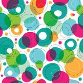 foto of patterns  - Seamless round bubbles kids pattern in vector - JPG 