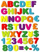 pic of currency  - Vector Magnets of Alphabet - JPG 