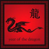 stock photo of religion  - Vector card of year of the dragon - JPG 