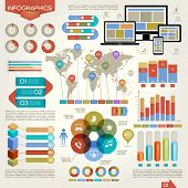 stock photo of communication  - A set of vector elements of infographics - JPG 