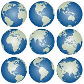 picture of globe  - vector globes - JPG 