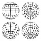 stock photo of wireframe  - vector globes - JPG 