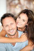 picture of home  - Closeup of happy couple at home - JPG 