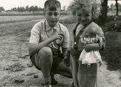 picture of fraternity  - Vintage photo of siblings  - JPG 