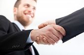 picture of meeting  - Two businessman shaking hands - JPG 