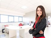 pic of business  - Portrait of a cute young business woman smiling - JPG 
