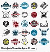 foto of sports  - Collection of retro style mixed sports labels and icons - JPG 