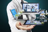 pic of technology  - Technology in the hands of businessmen - JPG 