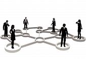 image of associate  - Connected Business People associate in Social or Business Community Network Nodes - JPG 